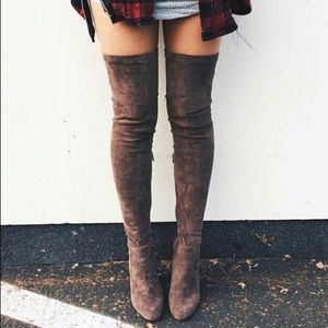 Thigh High Aldo boots chestnut 7.5